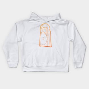 Viking Uig Chessman - Orange Kids Hoodie